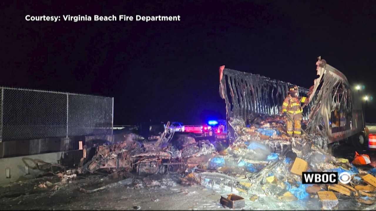 Tractor Trailer Crash Closes Chesapeake Bay Bridge Tunnel